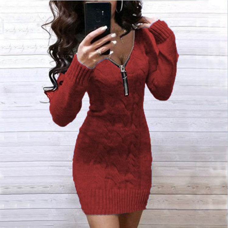European And American Knitwear Dress Women