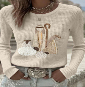 Lazy Style Soft Knit Sweater For Women, Autumn And Winter, Thickened