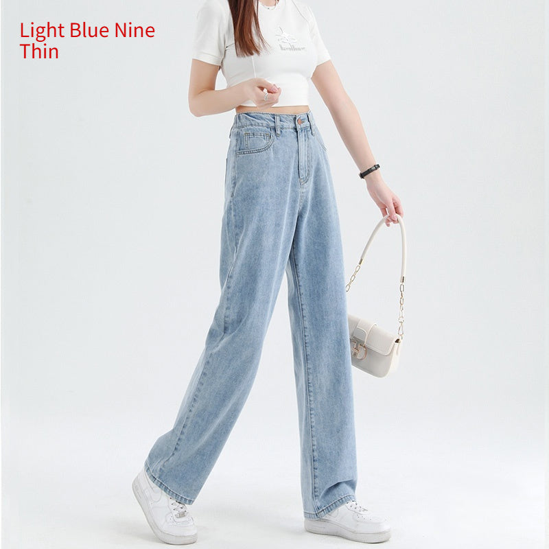 Summer Thin Elastic Waisted Jeans For Women