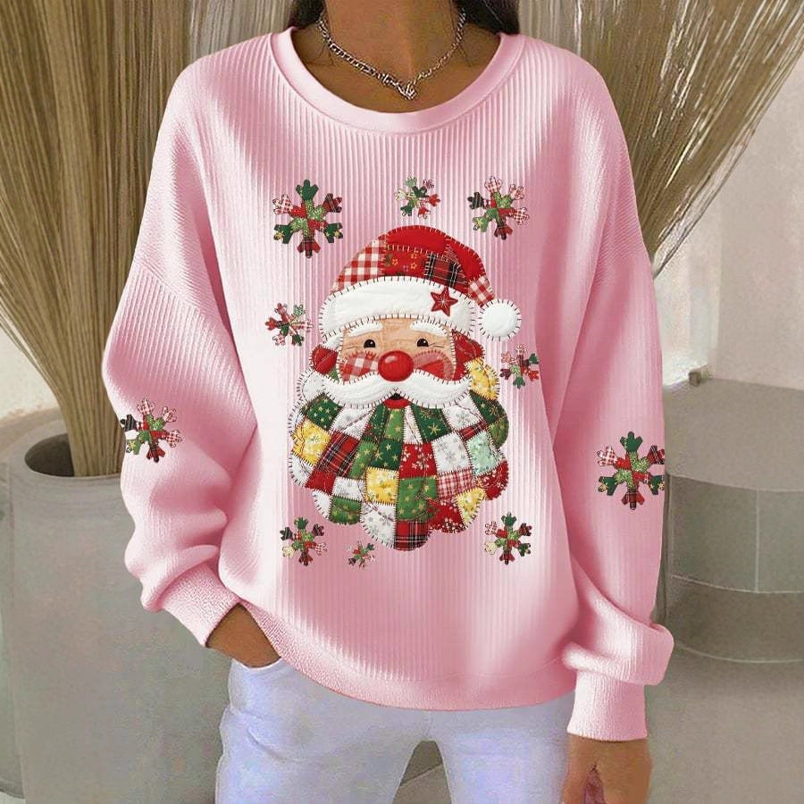 Womens Relaxed-fit Casual Long-sleeve Crew-neck Hoodie Top