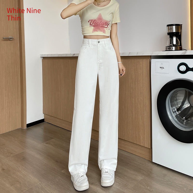 Summer Thin Elastic Waisted Jeans For Women