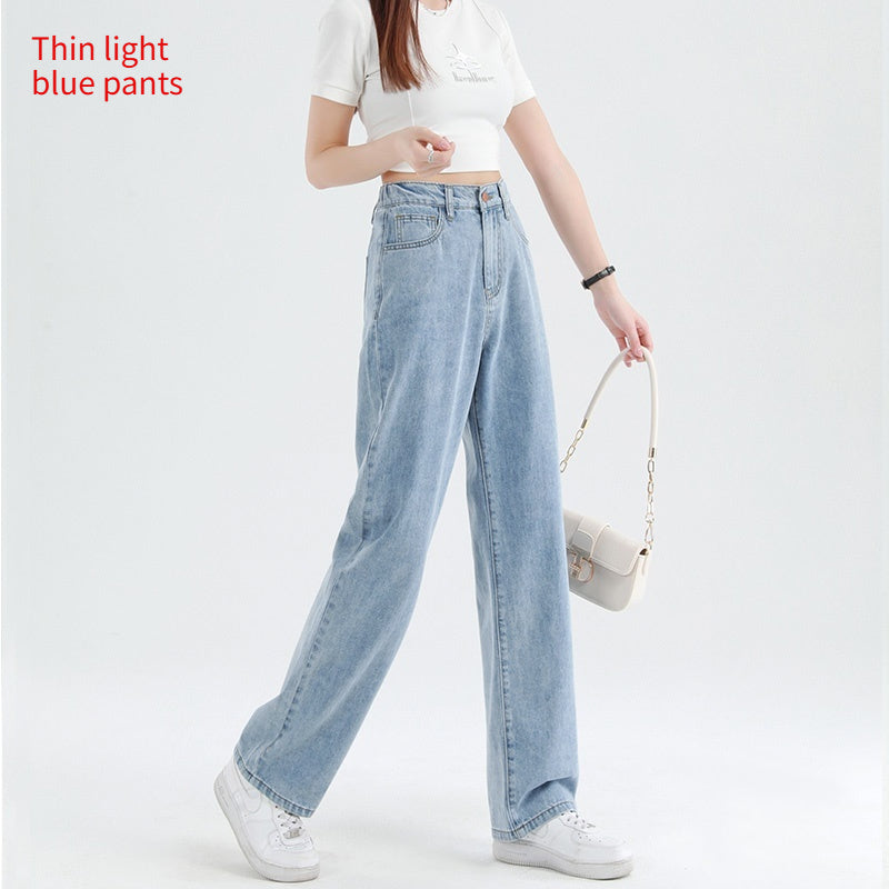 Summer Thin Elastic Waisted Jeans For Women