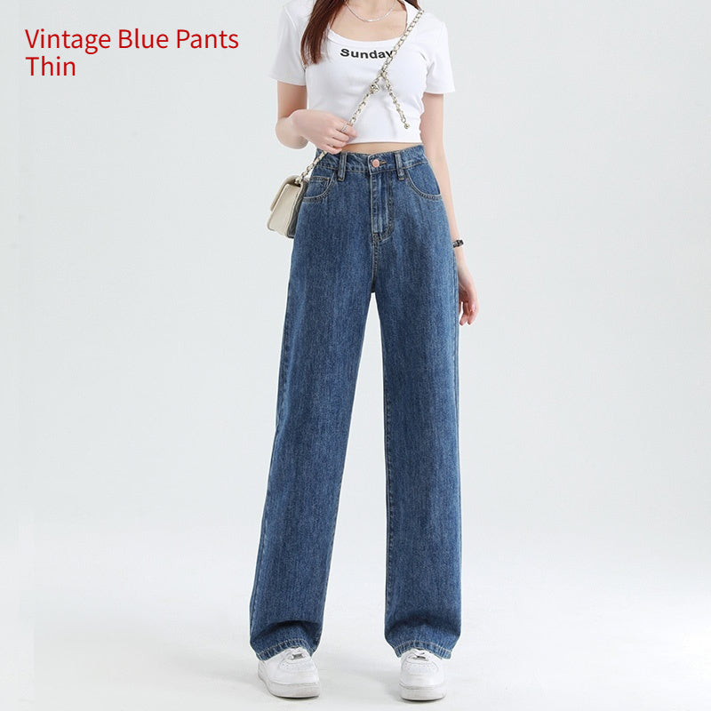 Summer Thin Elastic Waisted Jeans For Women