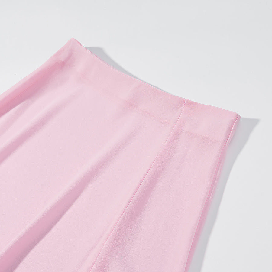 Women's Fashion Elegant Slim Satin High-waisted Skirt