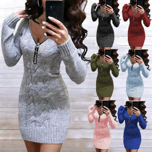 European And American Knitwear Dress Women